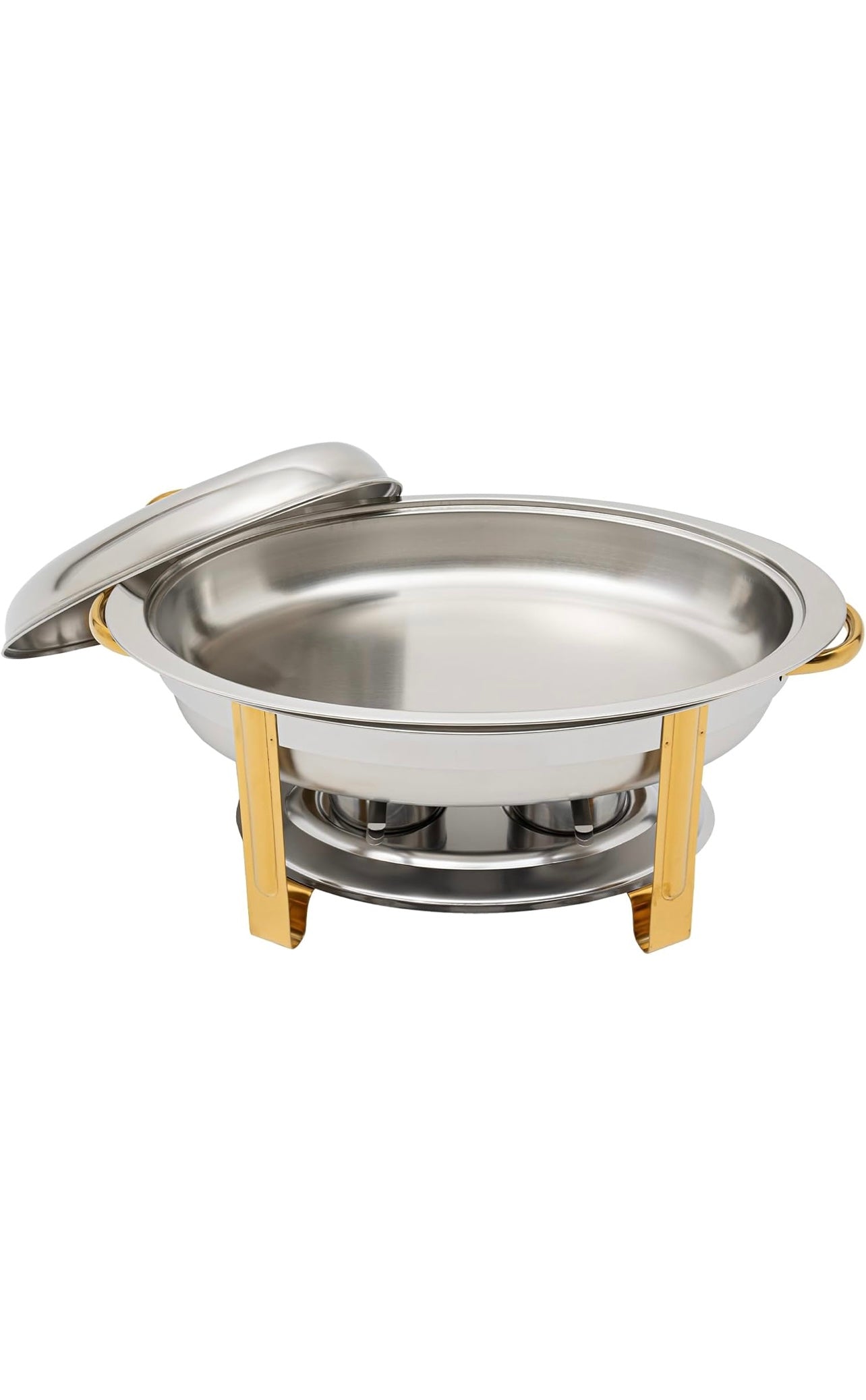 Stainless Steel Chafer with Gold Accent - Oval