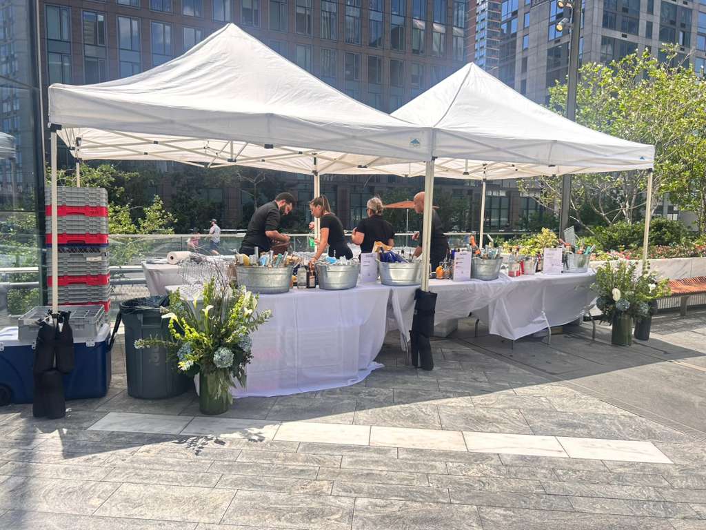 Wedding tent rental New York City garden ceremony