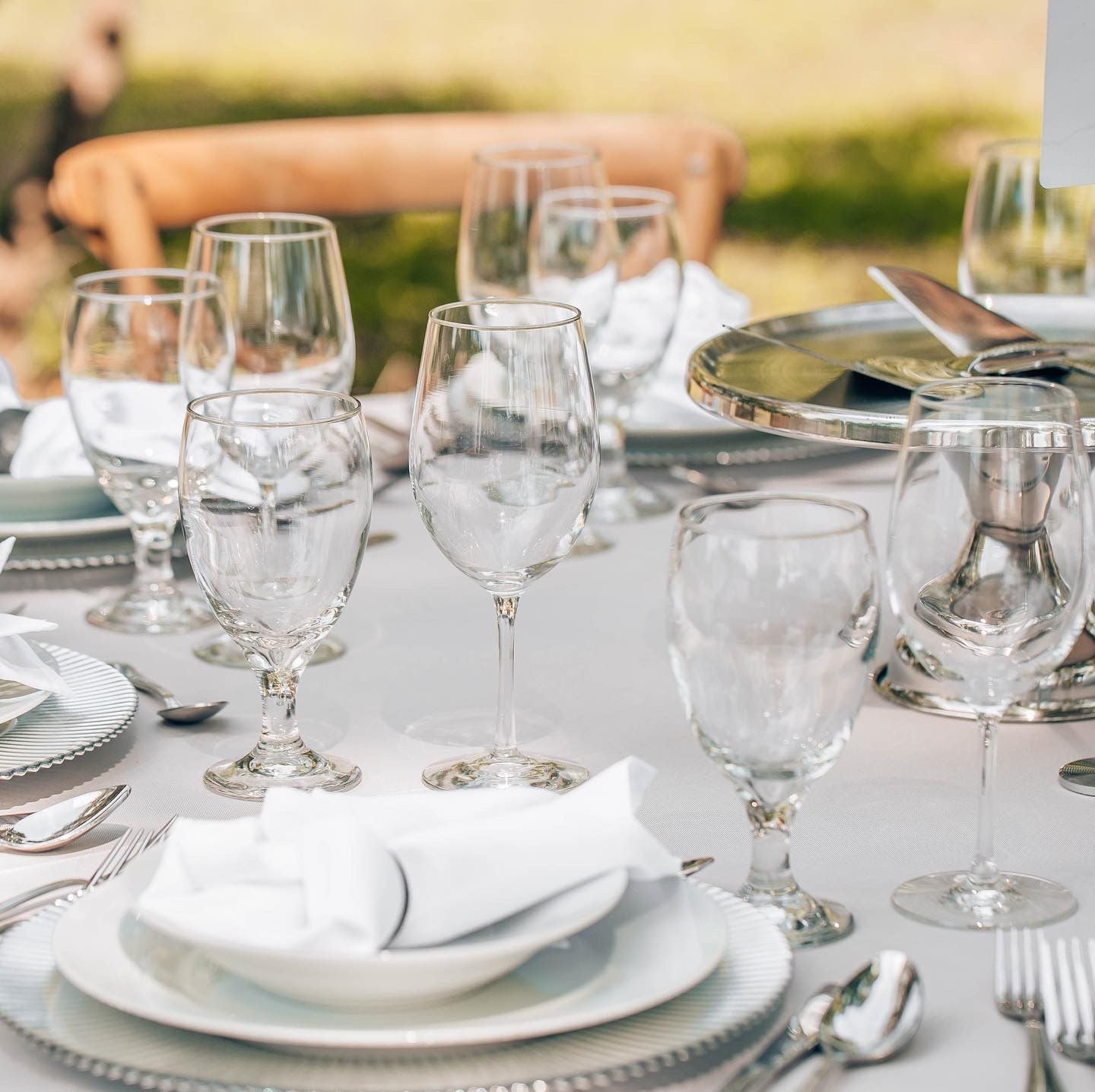 table setup with glassware new york