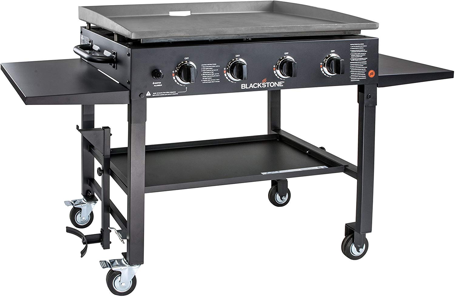 Flat Top Gas Grill-Griddle Station-4-bur, 36" - 4 Burner