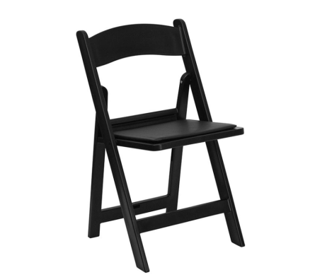 blackfoldingchairwithpaddedseat325