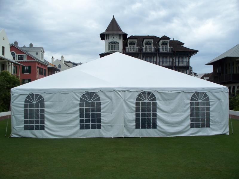 White Tent Wall w/cathedral window 1$/Foot