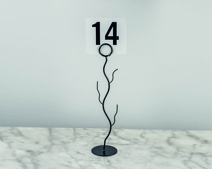 Table Number Stand Black